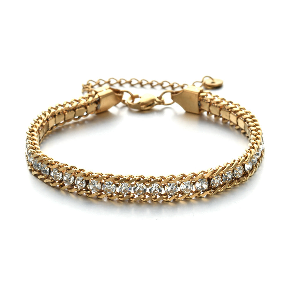 Pulsera ancha diamantes