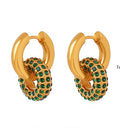 Arracadas diamantes verdes