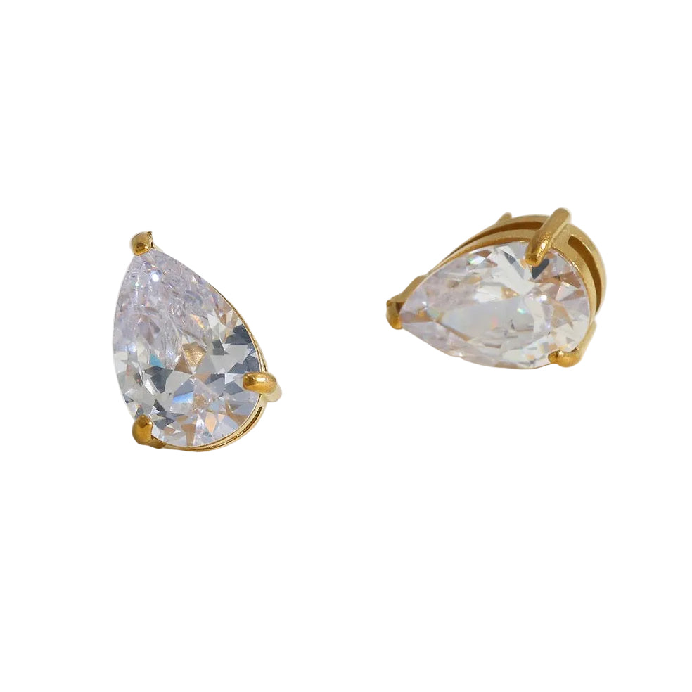 Aretes diamante gota