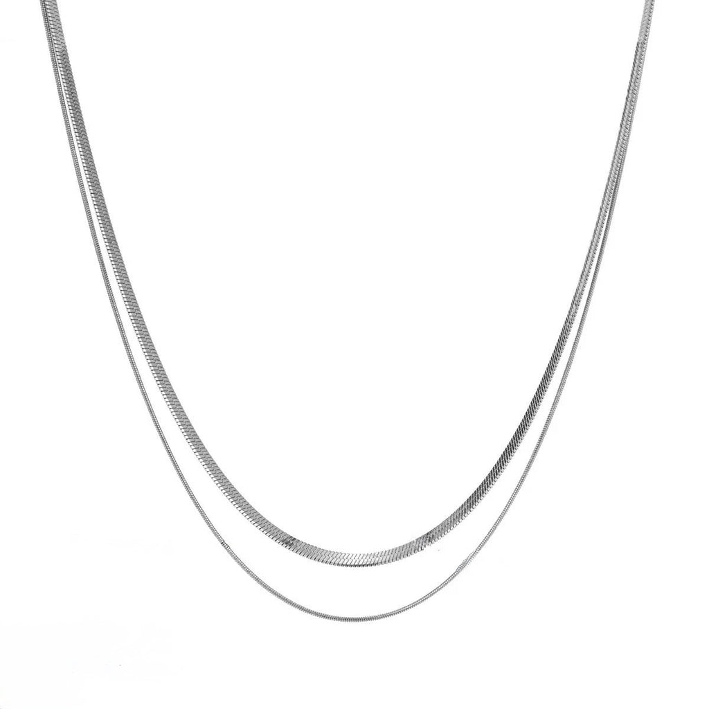 Collar cadena doble liso