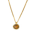 Collar piedra ojo de tigre chica