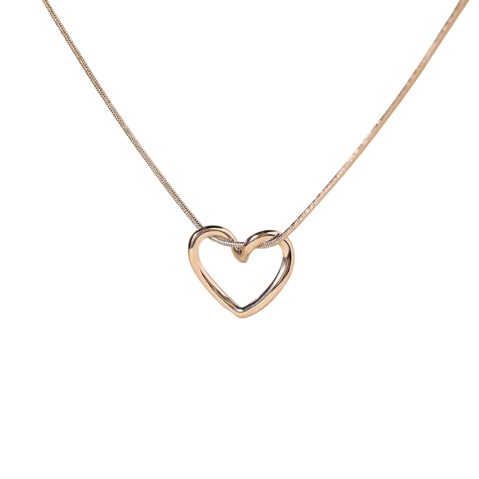 Collar corazón hueco