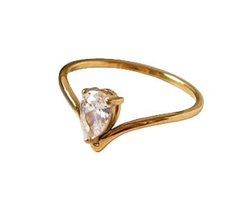 Anillo diamante en pico