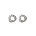 Aretes aros plateados