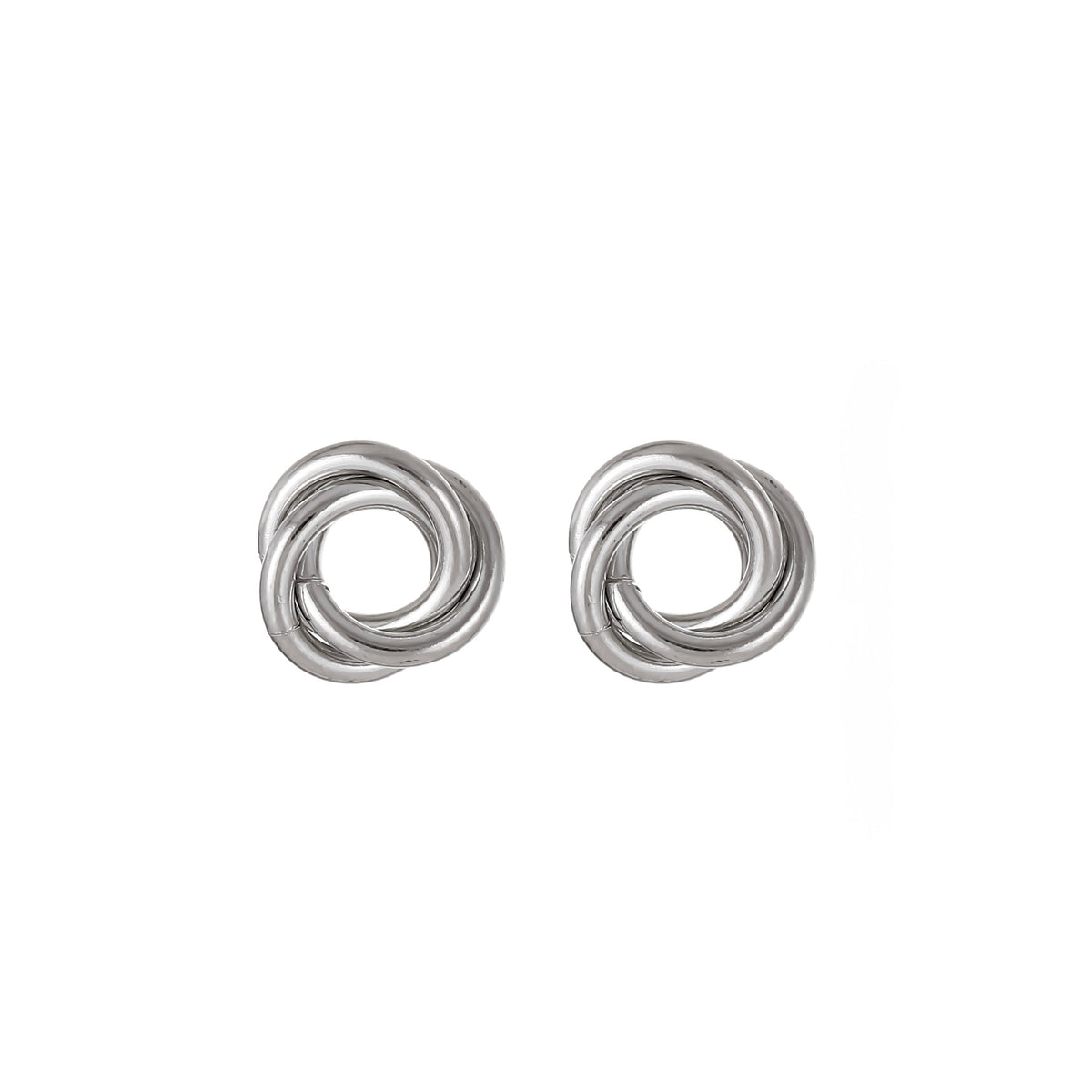 Aretes aros plateados