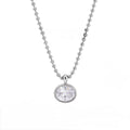 Collar cadena bolitas piedra circular
