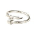 Anillo clavo plateado