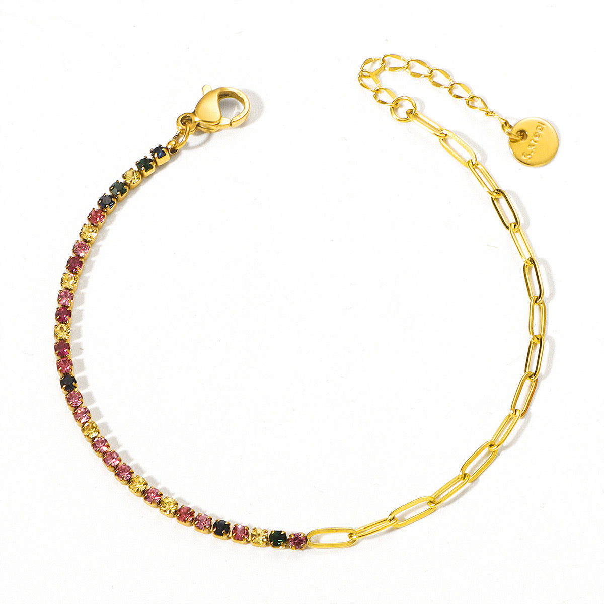 Pulsera cadena y zirconias