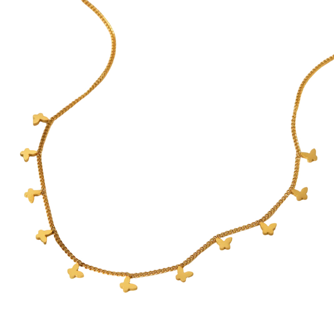 Collar dijes mariposas