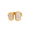 Anillo doble cuadro ajustable