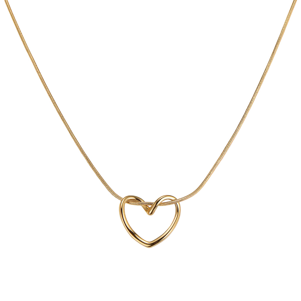Collar corazón hueco