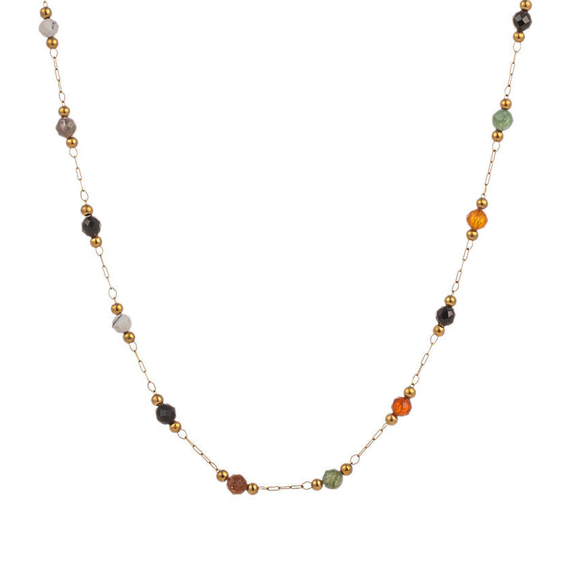 Collar piedritas naturales