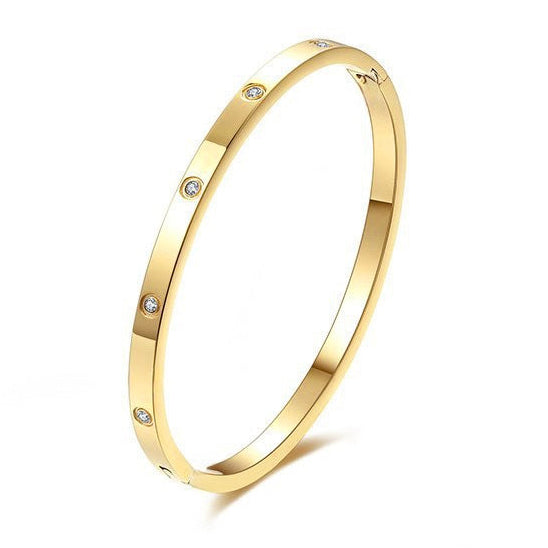 Brazalete delgado puntos brillos