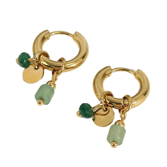 Arracadas dijes verdes