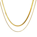 Collar cadena doble liso