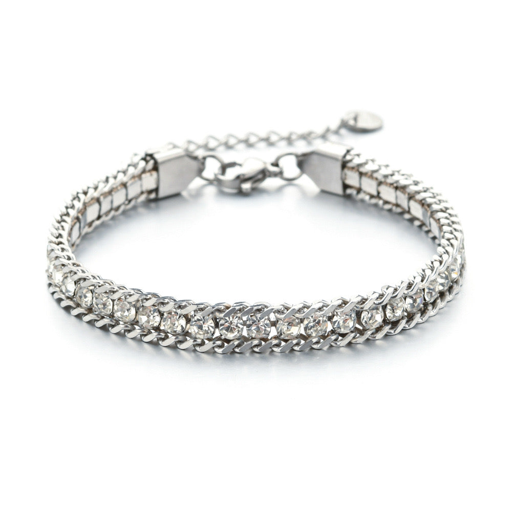 Pulsera ancha diamantes