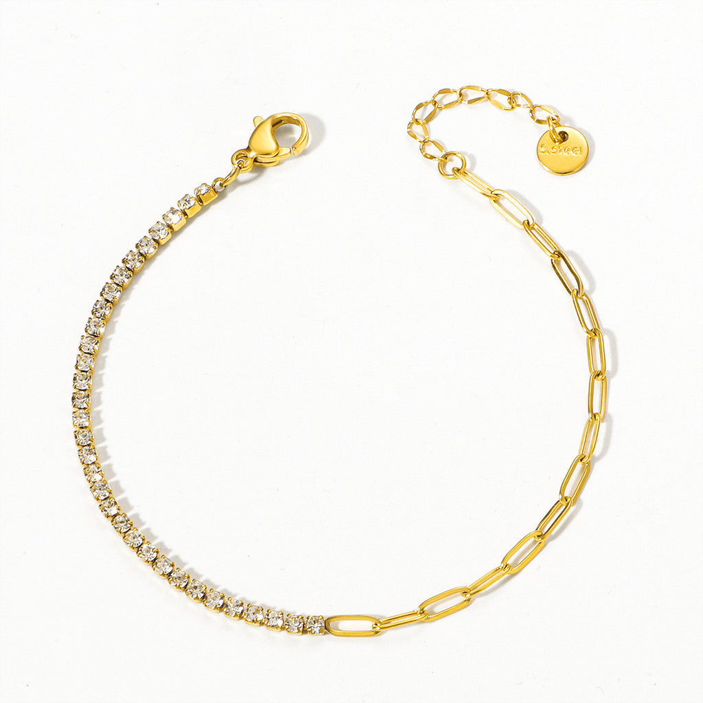 Pulsera cadena y zirconias