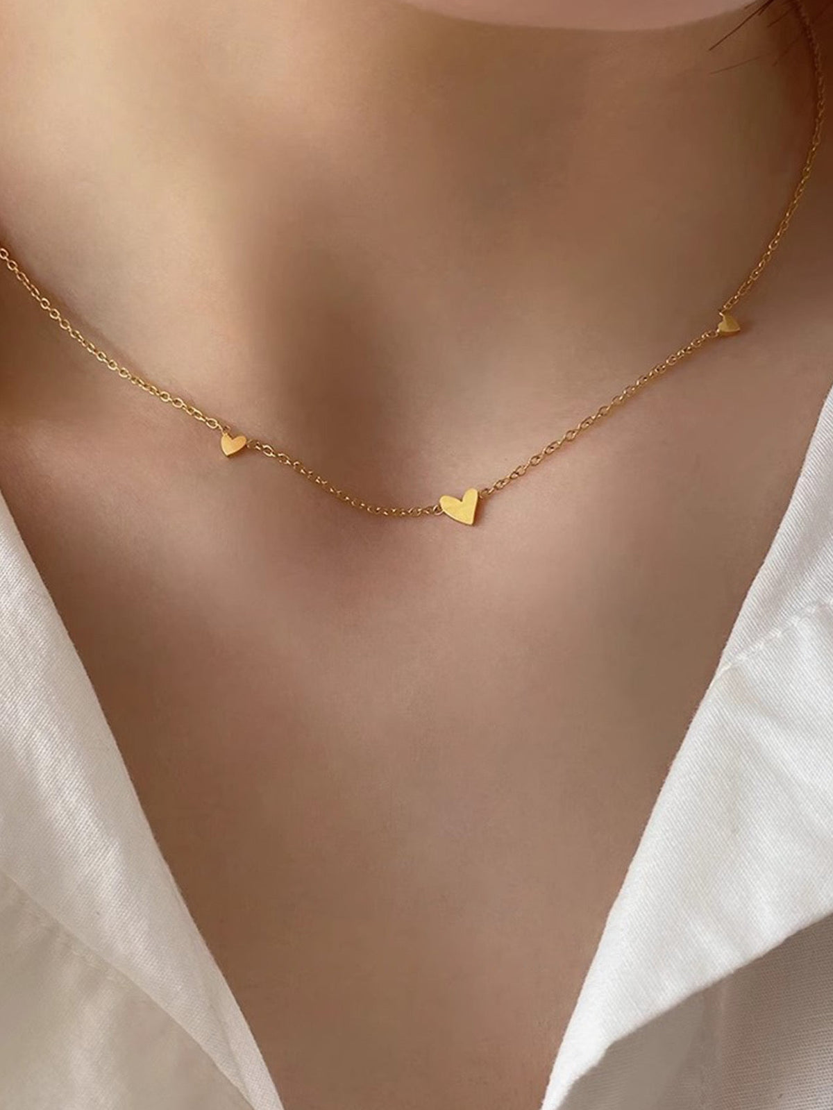 Collar 3 corazones mini