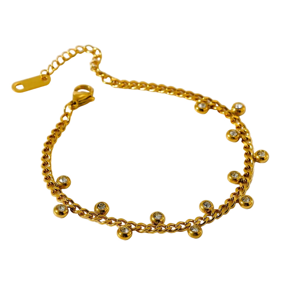 Pulsera zirconias alternadas