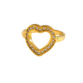 Anillo corazón zirconias ajustable