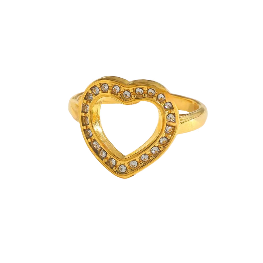 Anillo corazón zirconias ajustable