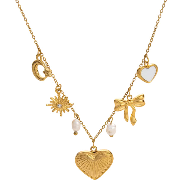 Collar charms corazón