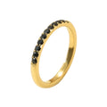 Churumbela delgada zirconia negro