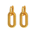 Aretes arracada doble óvalo