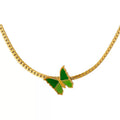 Collar mariposa verde
