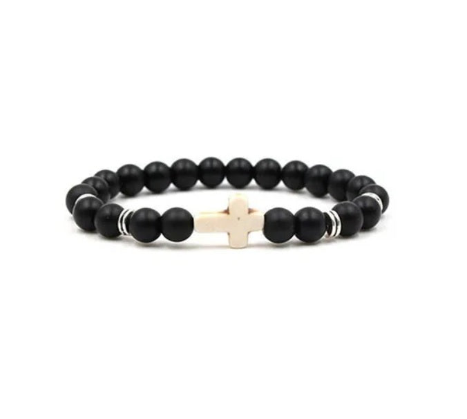 Pulsera Cruz blanca