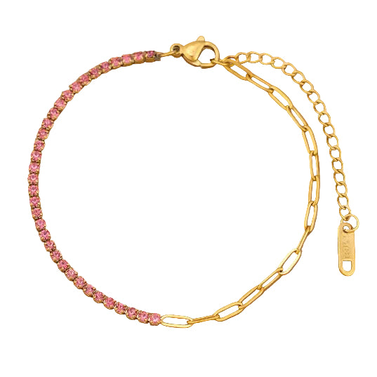 Pulsera cadena y zirconias