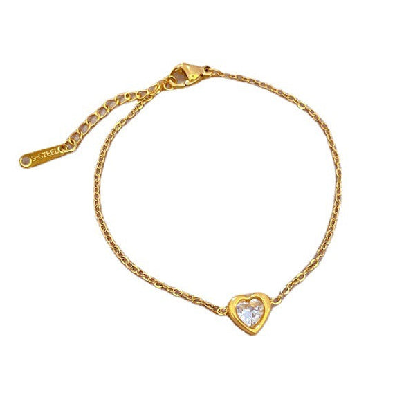 Pulsera corazón diamante