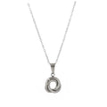 Collar aros plateado
