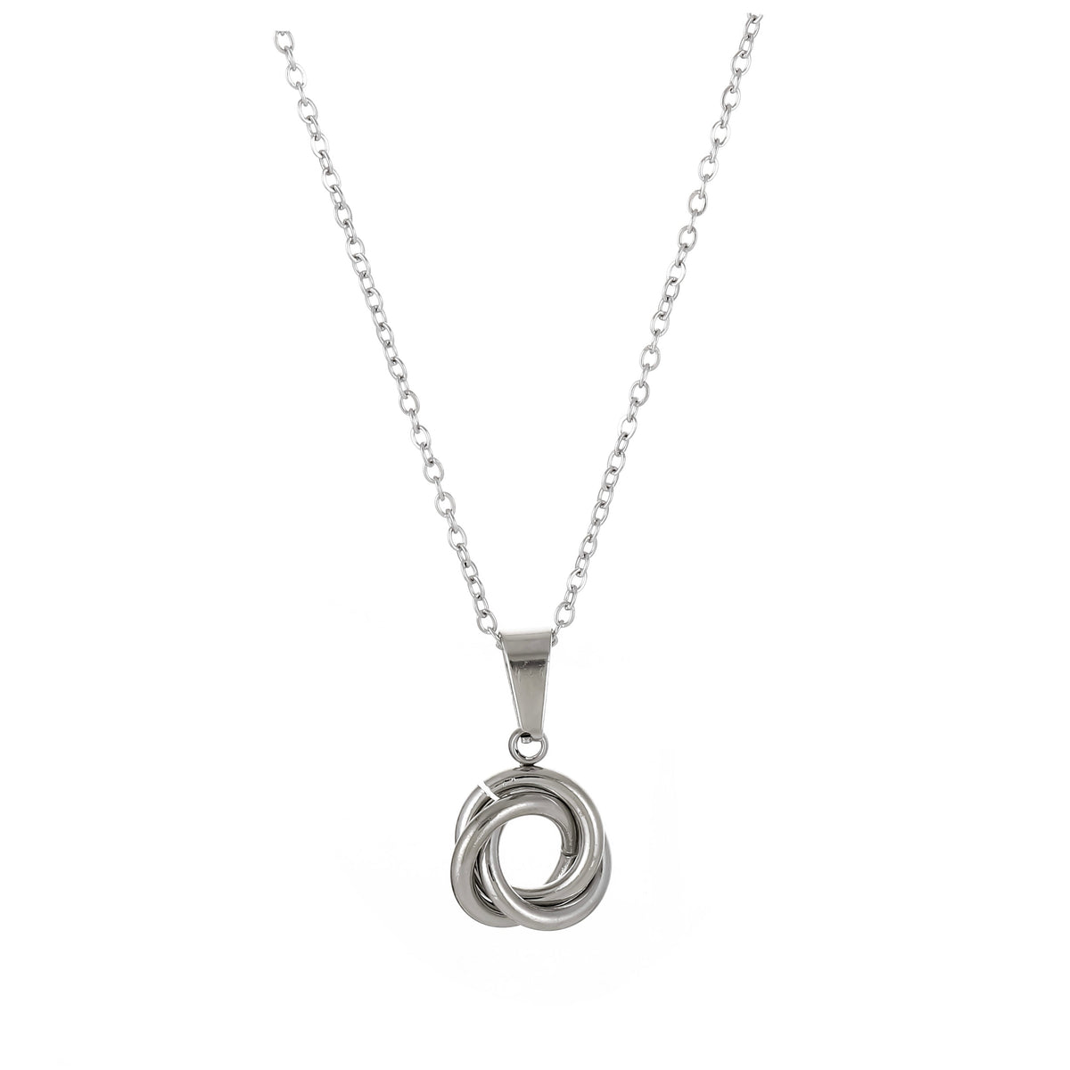 Collar aros plateado