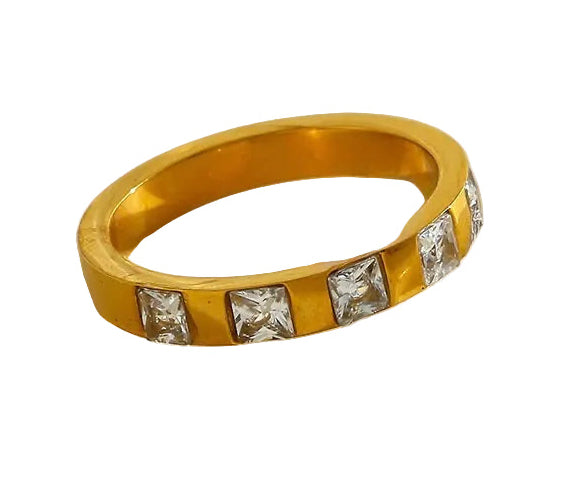 Anillo 5 zirconias
