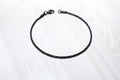 Pulsera tejido cuerda torcido blk