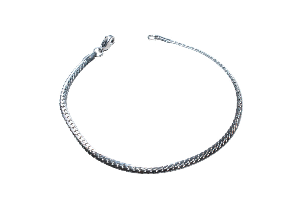 Pulsera tejido de serpiente plana