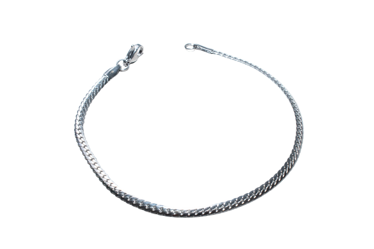 Pulsera tejido de serpiente plana