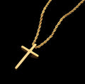 Collar Cruz - Cadena de Cuerda
