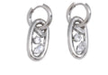 Aretes doble arracada con diamantes