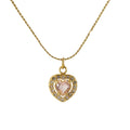 Collar corazón rosa