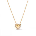 Collar corazón contorno brillos