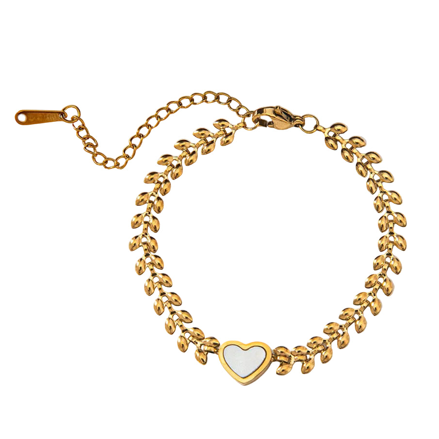 Pulsera corazón blanco