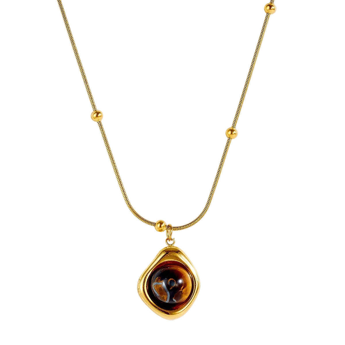 Collar piedra ojo de tigre