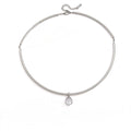 Collar dije gota plateada