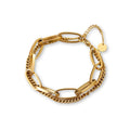Pulsera doble cadena chuncky