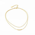 Collar cadena doble bolitas