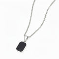 Collar octagonal piedra negra