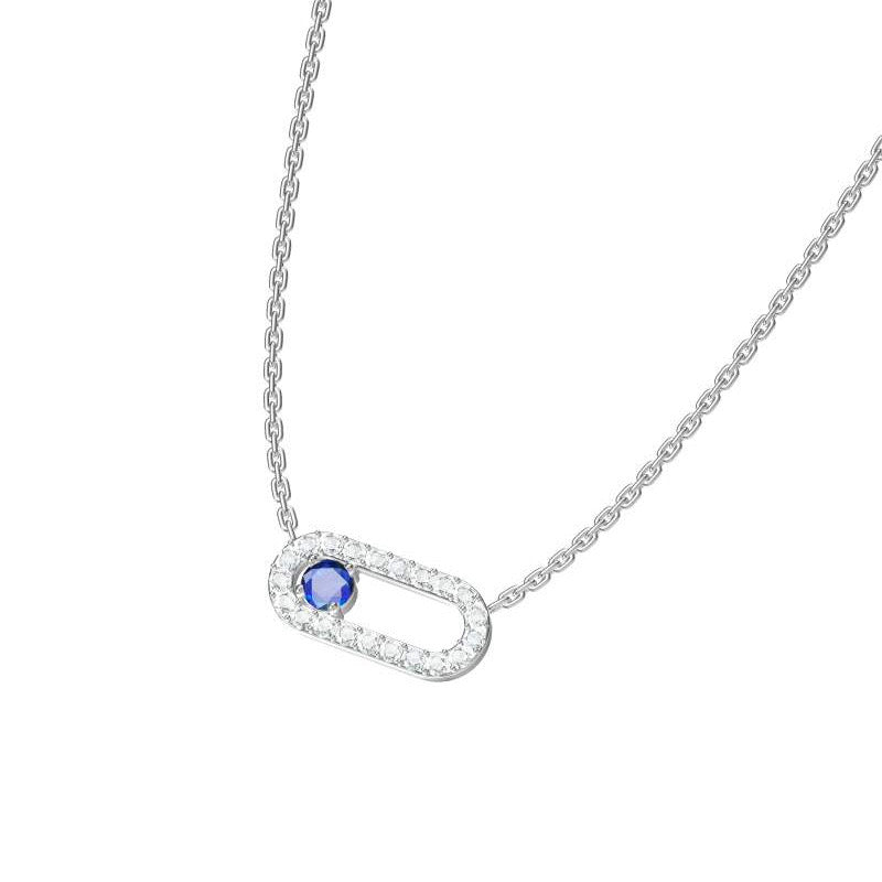 Collar óvalo con diamantes