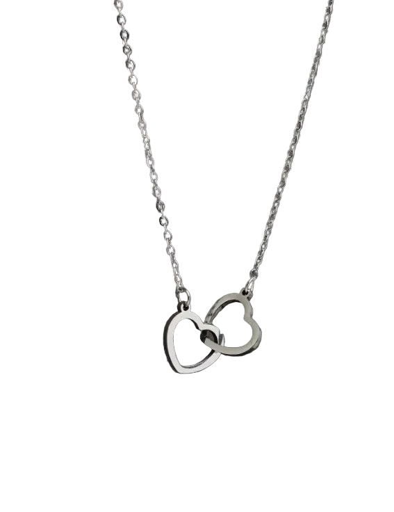 Collar corazones entrelazados